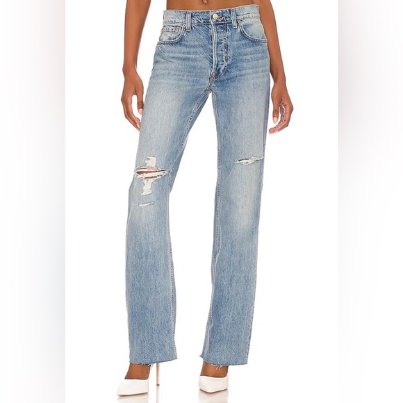 GRLFRND Courtney Low Rise Loose Boot Jeans in Rosarito - Picture 2 of 15